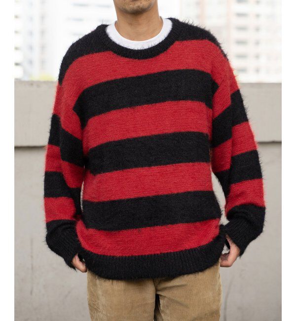 VENCE share style「ボーダーシャギークルーネックニット」|その他|