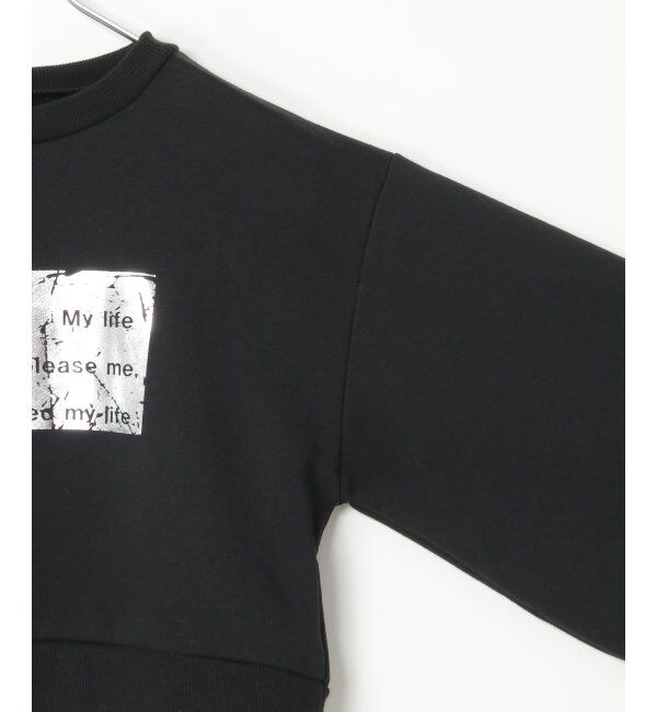 VENCE share style「裏起毛箔プリントクロップドスウェット」|スウェット・ジャージ|