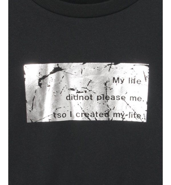 VENCE share style「裏起毛箔プリントクロップドスウェット」|スウェット・ジャージ|