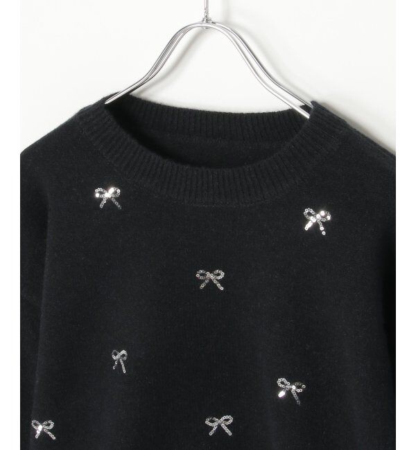 VENCE share style「アルパカタッチスパンコールニット」|ニット・セーター|