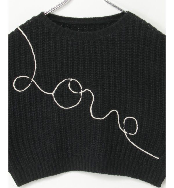 VENCE share style「ウールタッチ刺繍クリップドプルオーバー」|ニット・セーター|