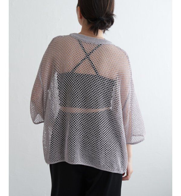VENCE share style「7Gスパンコールメッシュショートプルオーバー」|ニット・セーター|