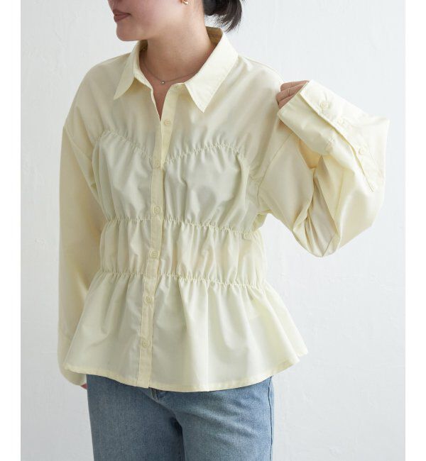 VENCE share style「ブロードシャーリングシャツ」|シャツ・ブラウス|イエロー