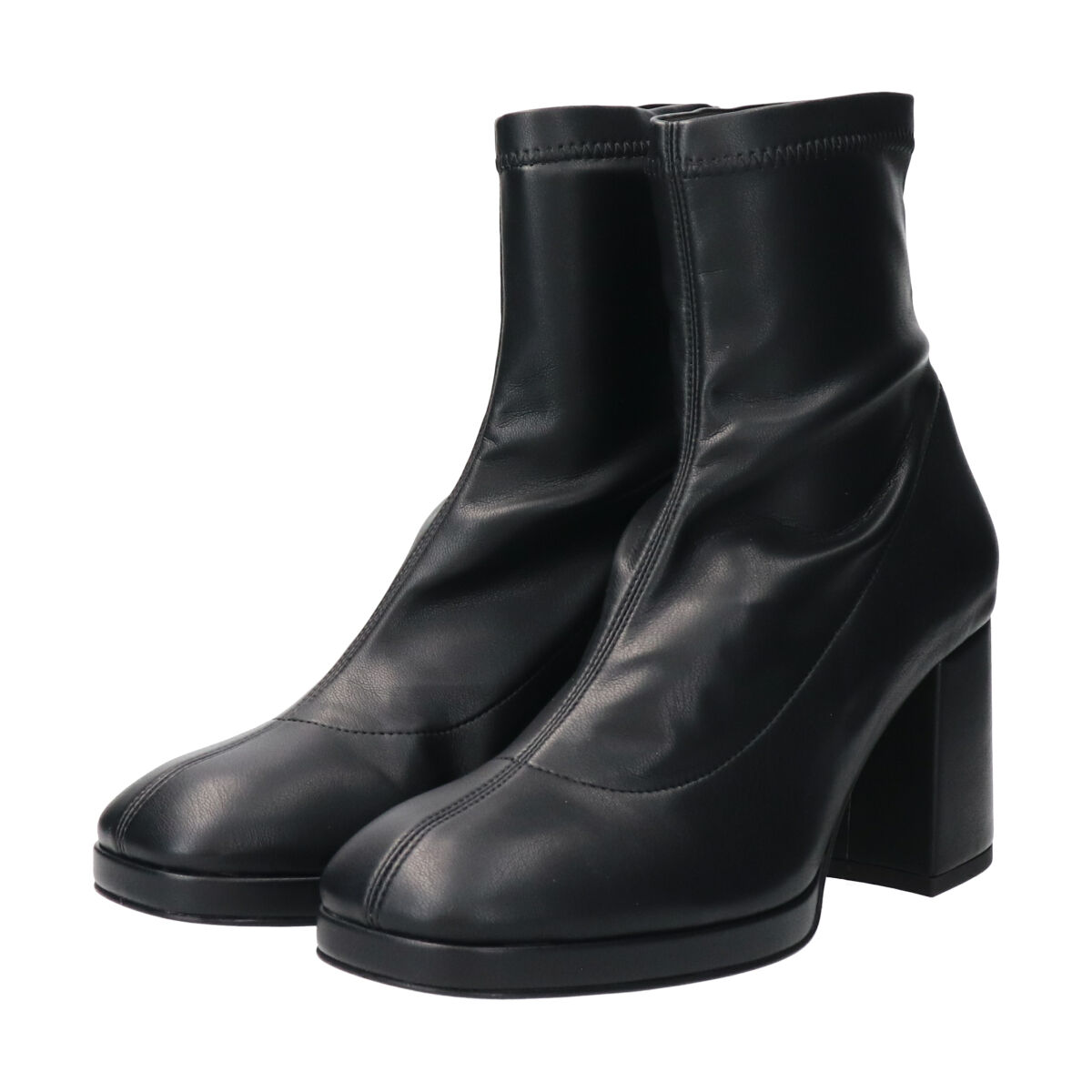 FABIO RUSCONI 「【FABIO RUSCONI】スクエアトウストレッチブーツ」|ショートブーツ|BL