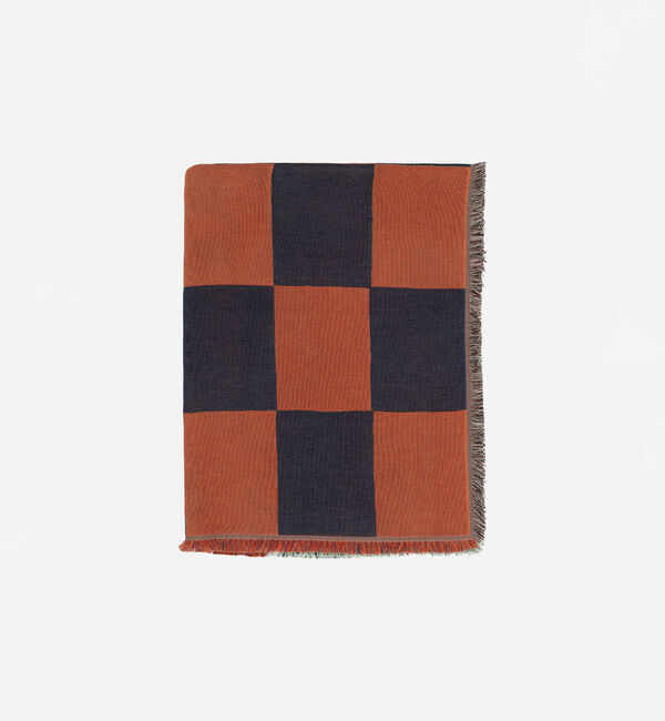 Marimekko「Kukko Ja Kana ブランケット 130&times;170cm」|その他|ｵﾌﾎﾜｲﾄ&times;ﾀﾞｰｸﾌﾞﾙｰ