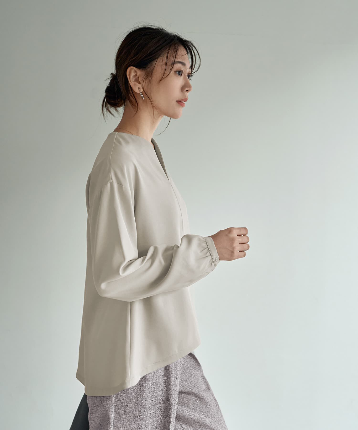 STYLE DELI「【LUXE】ハートVネックブラウス」|シャツ・ブラウス|