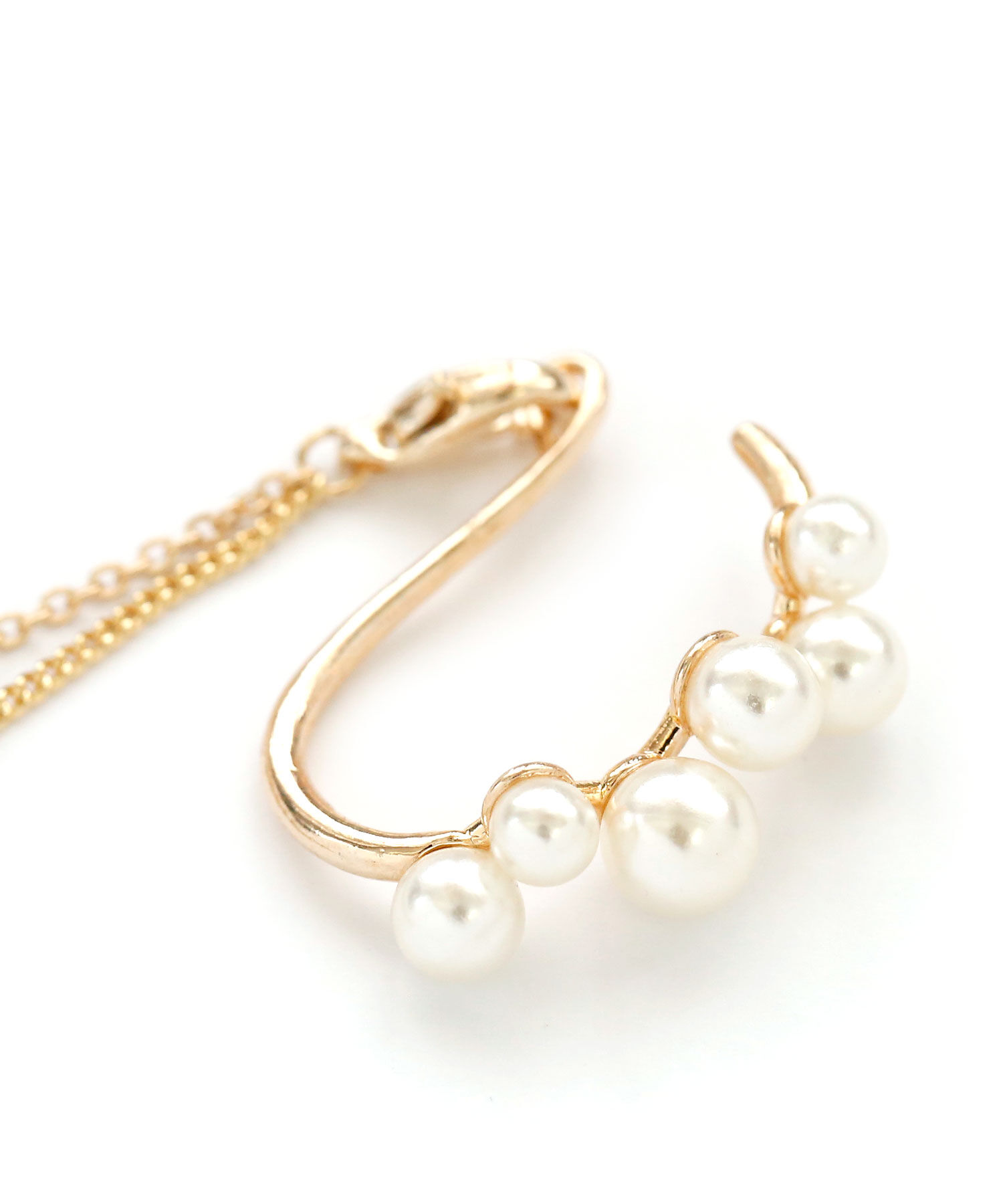 colleca la「[2WAY]パール&times;ロングチェーンイヤーカフ」|イヤーカフ|