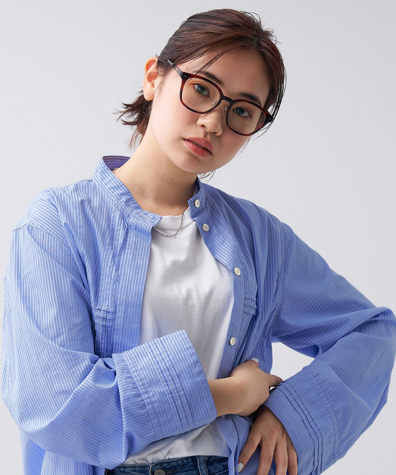  「ウェリントン型 クリアレンズサングラス｜紫外線100%カットクリアサングラス」|サングラス|