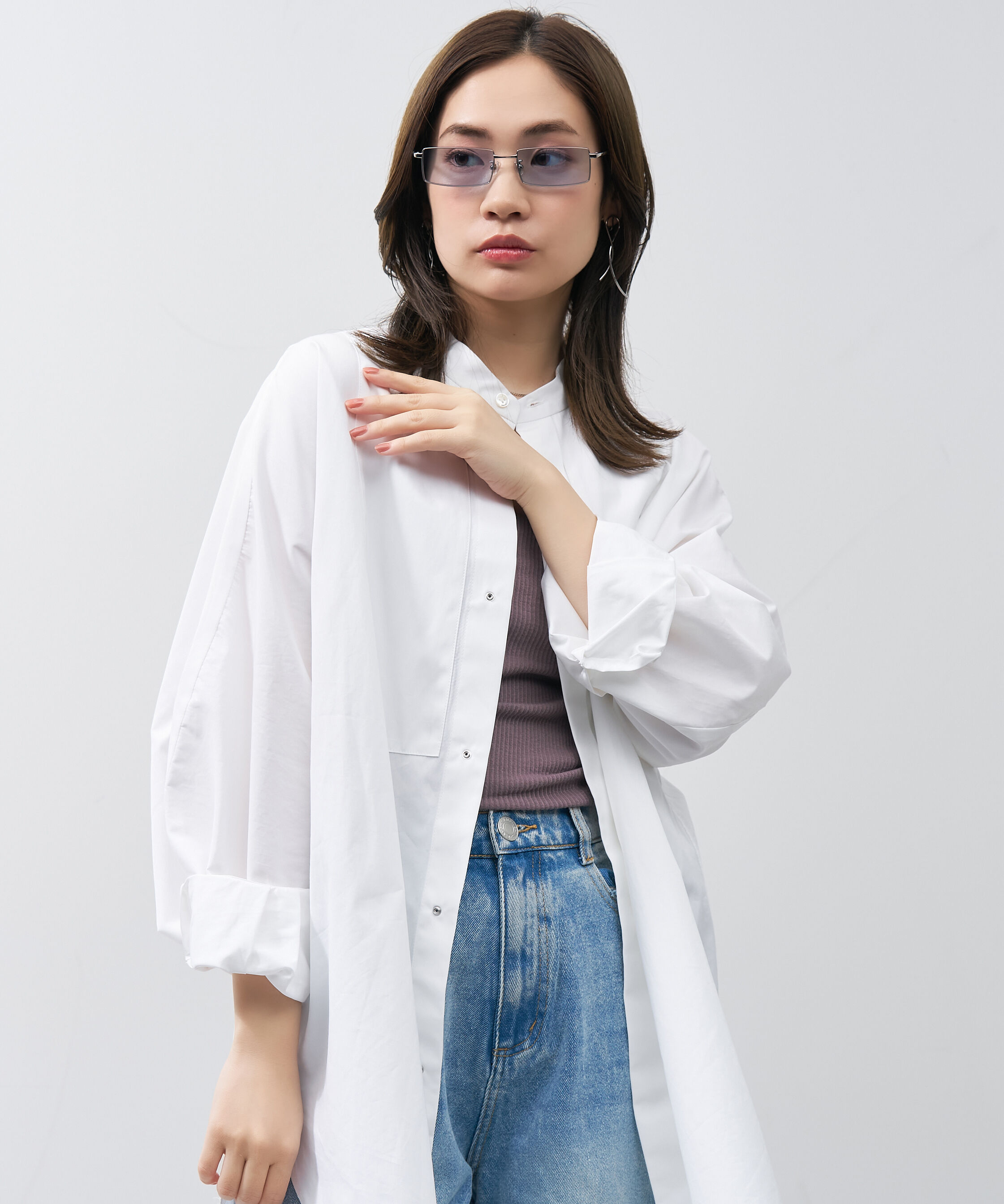  「スクエア型 サングラス｜Y2K スタイリッシュ ユニセックス 小顔 おしゃれ」|サングラス|