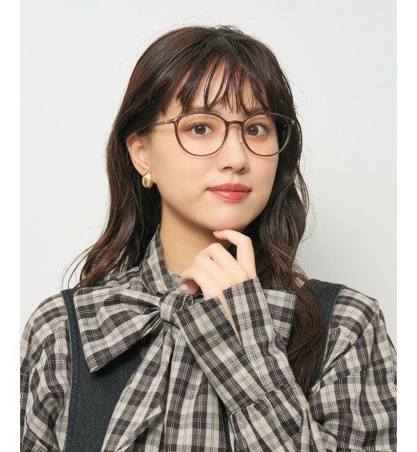  「ボストン型 メガネ 軽量 大人可愛い おうちメガネ 伊達メガネ レンズ交換券付」|メガネ|