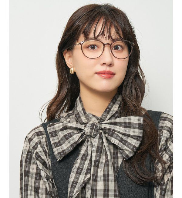  「ボストン型 メガネ 軽量 大人可愛い おうちメガネ 伊達メガネ レンズ交換券付」|メガネ|