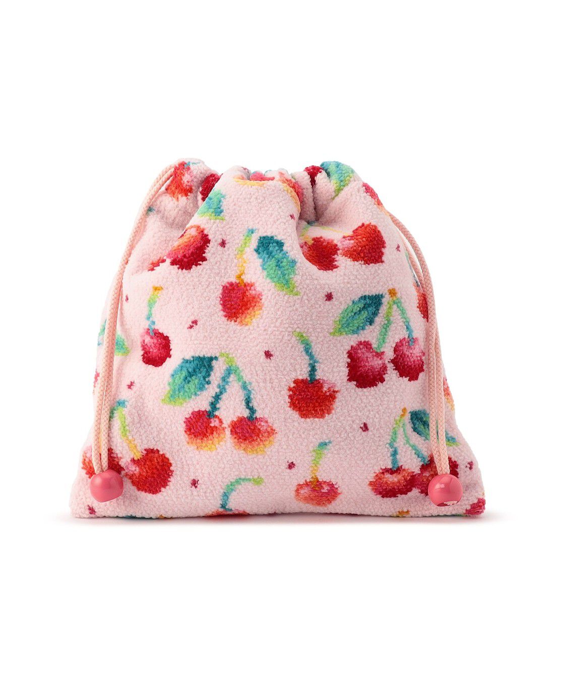 LOVERARY BY FEILER「チェリードット　巾着　L/CRD-253049」|ポーチ|ペールピンク