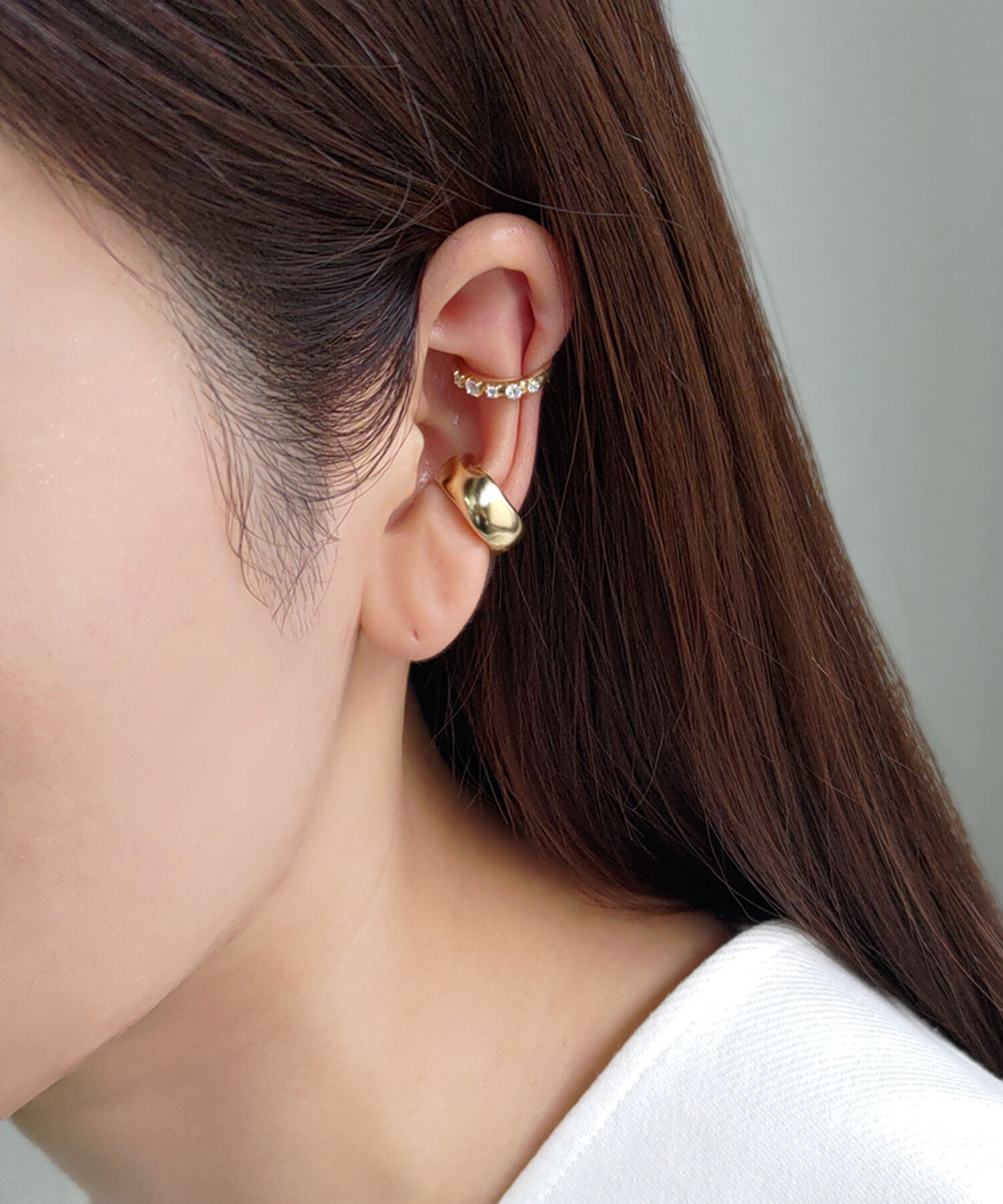  「silver925 プチキュービックジルコニア 5粒 イヤーカフ (ニッケルフリー)」|イヤーカフ|