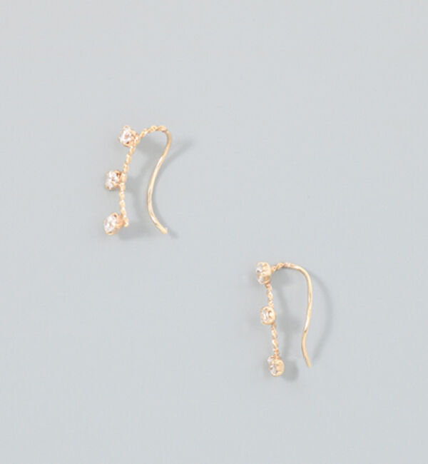 Phoebe「【K10】ステーションビジューピアス&イヤリング／BOXつき」|ピアス|ゴールド