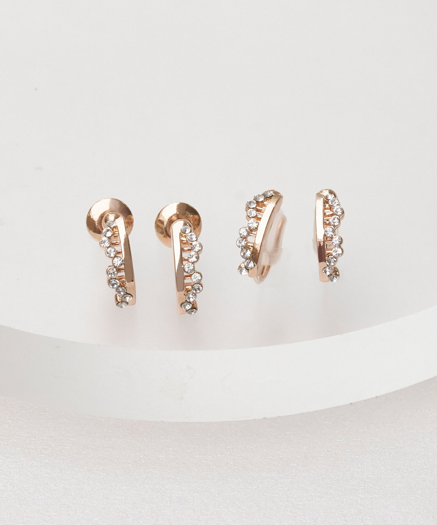 Phoebe「【金属アレルギー対応】ミルキーウェイピアス　ローズゴールド」|ピアス|