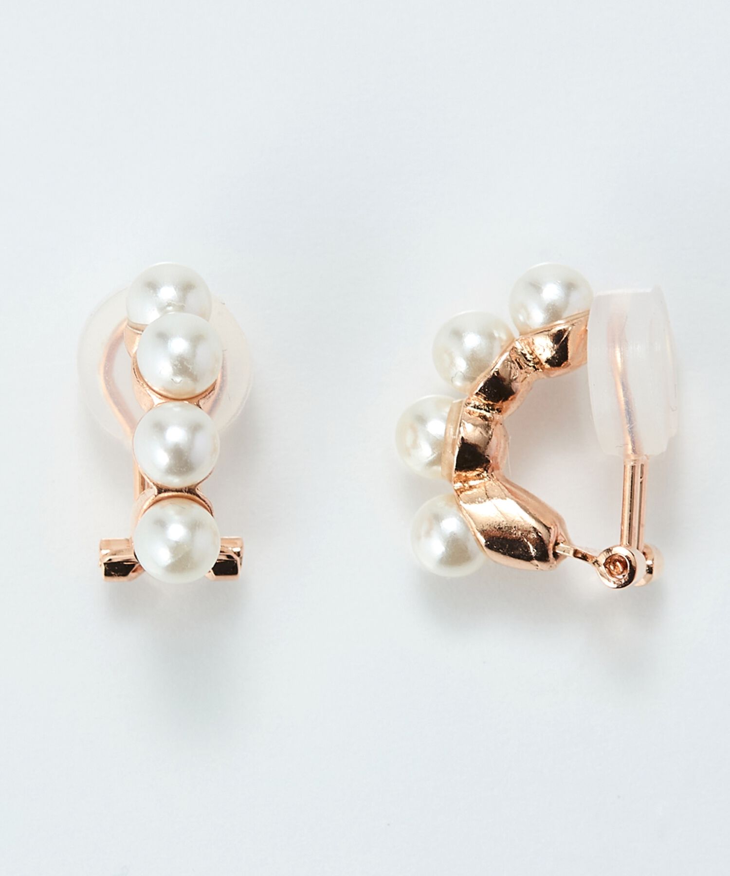 Phoebe「【痛くないシリーズ】ノーブルパールエアリーイヤリング　ローズゴールド」|イヤリング|