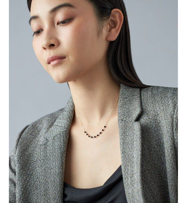 Jouete「K10YG ネックレス ブラックスピネル」|ネックレス|