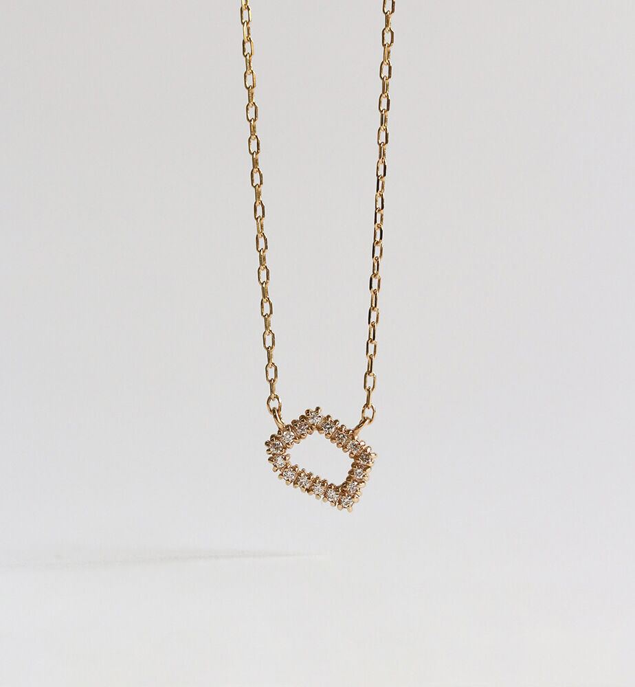  「ダイヤモンド ネックレス | K10YG 〈プラリネ〉〈世界最小〉」|ネックレス|K10 イエローゴールド