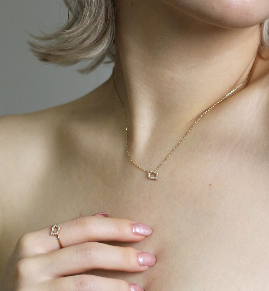  「ダイヤモンド ネックレス | K10YG 〈プラリネ〉〈世界最小〉」|ネックレス|