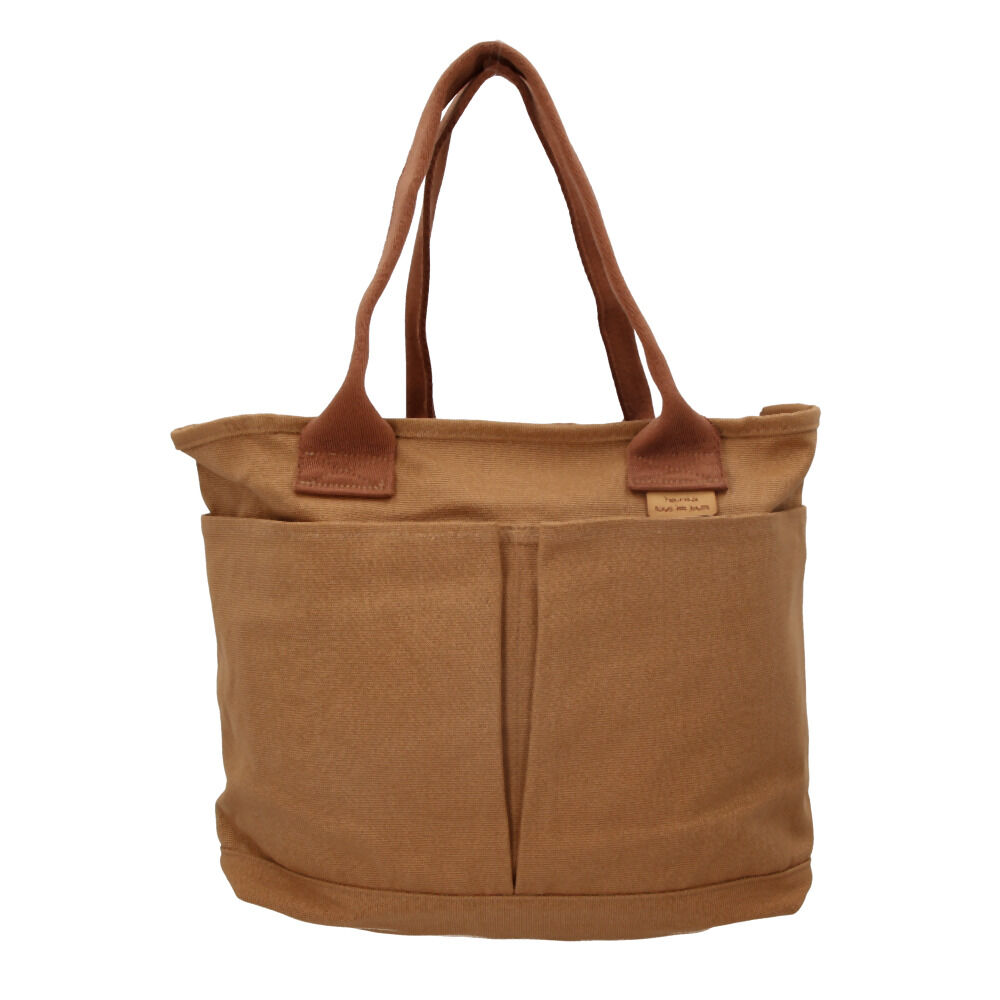 BACKYARD FAMILY「トートバッグ 仕切りあり キャンバス 大きめ 通販 キャンバストート 仕切り 大容量 自立 肩掛け」|トートバッグ|ブラウン1