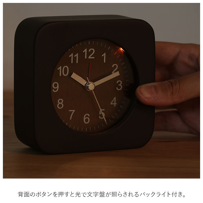 BACKYARD FAMILY「TABLE CLOCK 置時計 ウッド 目覚まし時計 通販 置き時計 アラームクロック アラーム」|クロック・置時計|
