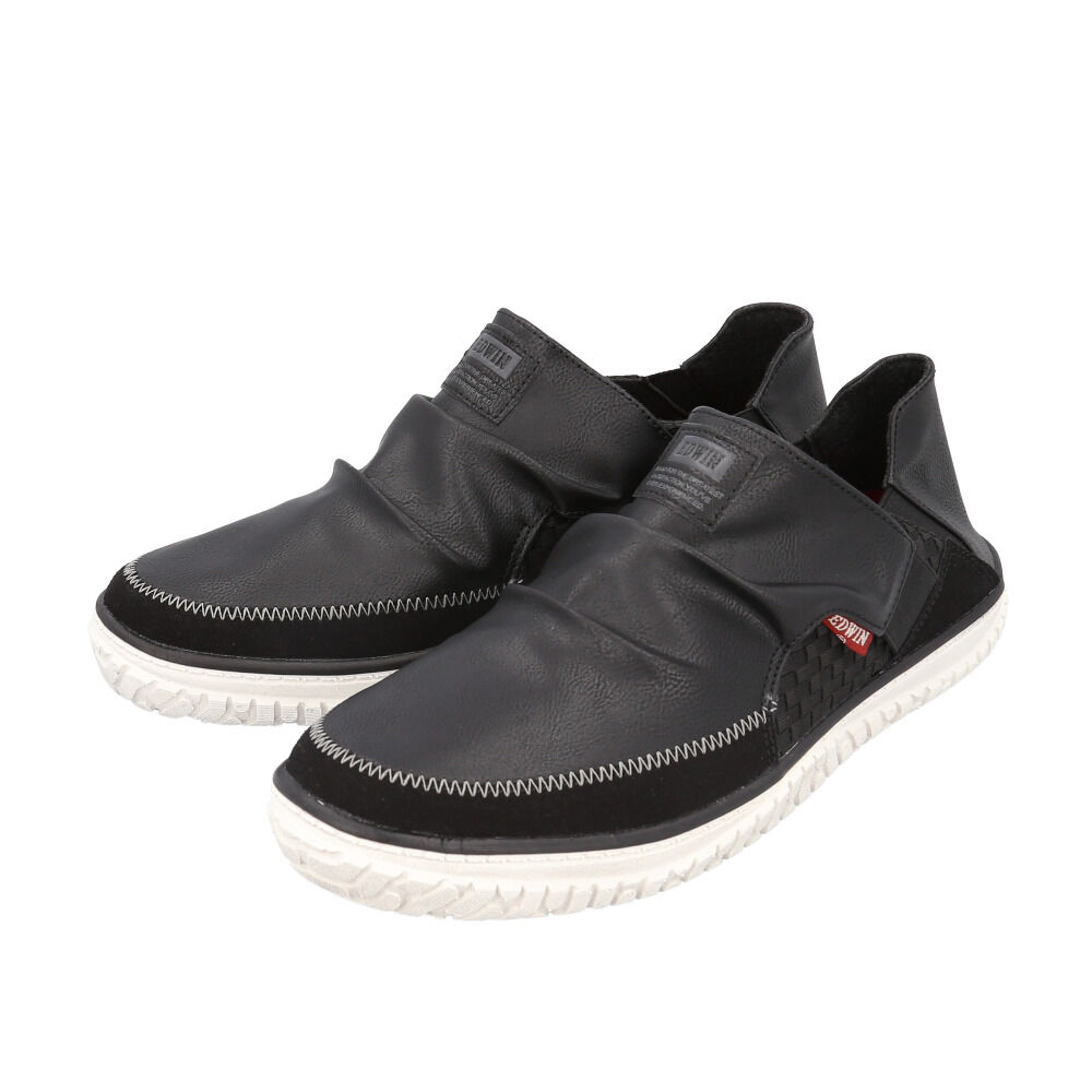 BACKYARD FAMILY「EDWIN スリッポン メンズ 7745 通販 スニーカー エドウィン 靴 シューズ」|スリッポン|ブラック1