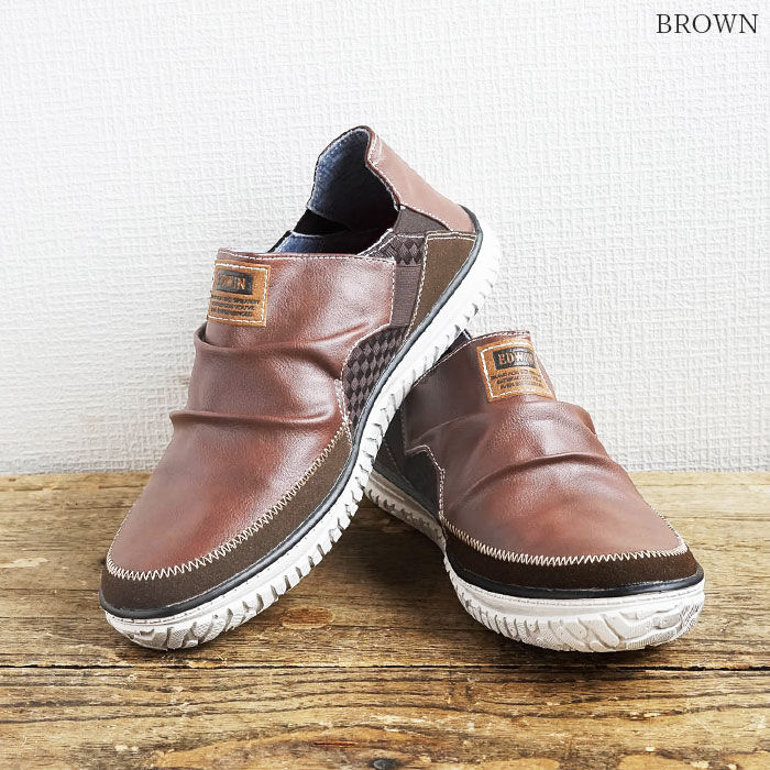 BACKYARD FAMILY「EDWIN スリッポン メンズ 7745 通販 スニーカー エドウィン 靴 シューズ」|スリッポン|