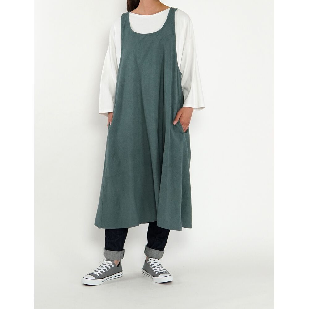 BACKYARD FAMILY「エプロン おしゃれ 大人 通販 ロングエプロン ワンピースエプロン カフェエプロン switch」|その他|グリーン1
