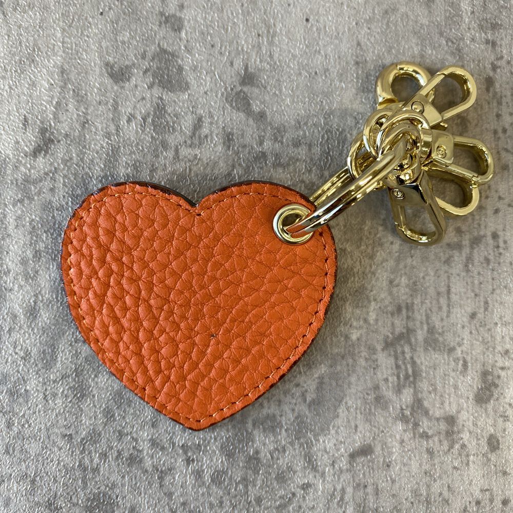 BACKYARD FAMILY「キーホルダー 本革 通販 キーリング キーチャーム レディース レザー 革 ペア おしゃれ」|チャーム・キーホルダー|オレンジ1