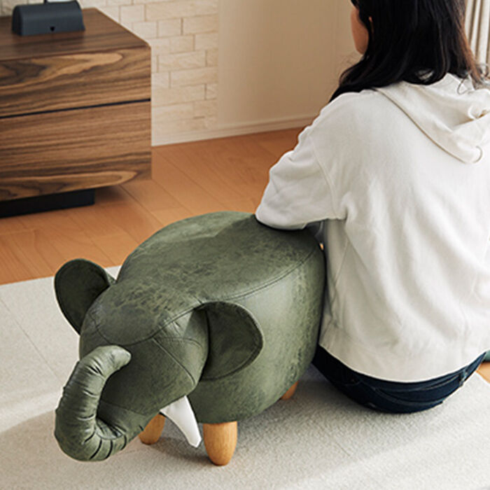 BACKYARD FAMILY「アニマル スツール 楽天 アニマルモチーフ ゾウ オットマン En Fance EF-ST11」|その他|