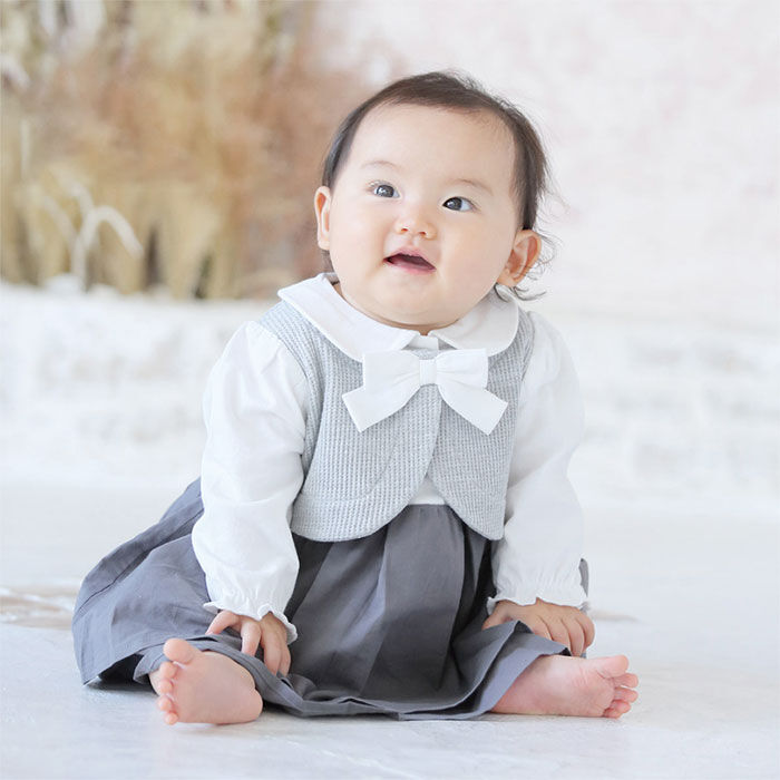 BACKYARD FAMILY「ベビー フォーマル ロンパース 女の子 通販 長袖 ベビーフォーマル 秋冬 春 ボレロ リボン」|その他ベビーウェア|