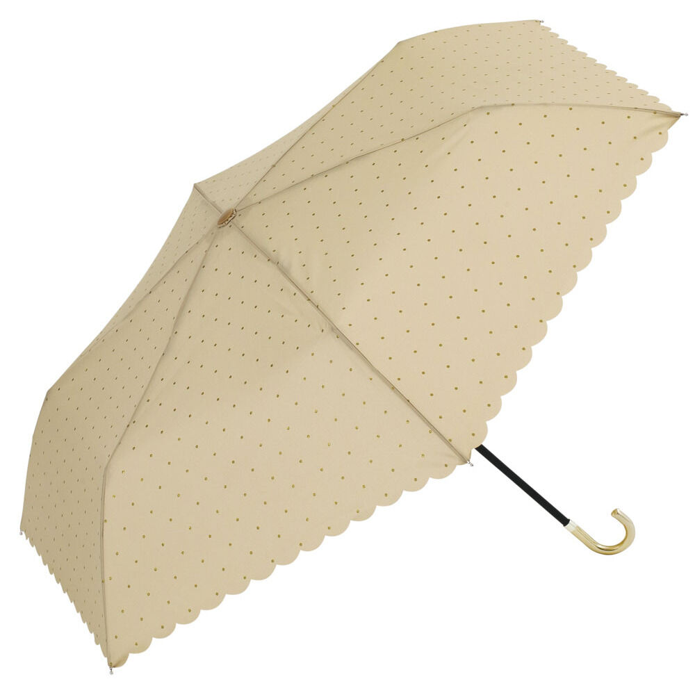 BACKYARD FAMILY「because ビコーズ 折りたたみ傘 50cm 通販 晴雨兼用傘 傘 かさ カサ 婦人傘」|傘|ベージュ1