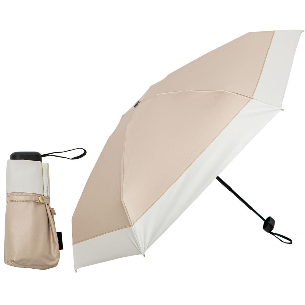 BACKYARD FAMILY「KIZAWA 折りたたみ傘 通販 日傘 折りたたみ 完全遮光 傘 50cm 折畳み傘 晴雨兼用」|傘|ホワイト3