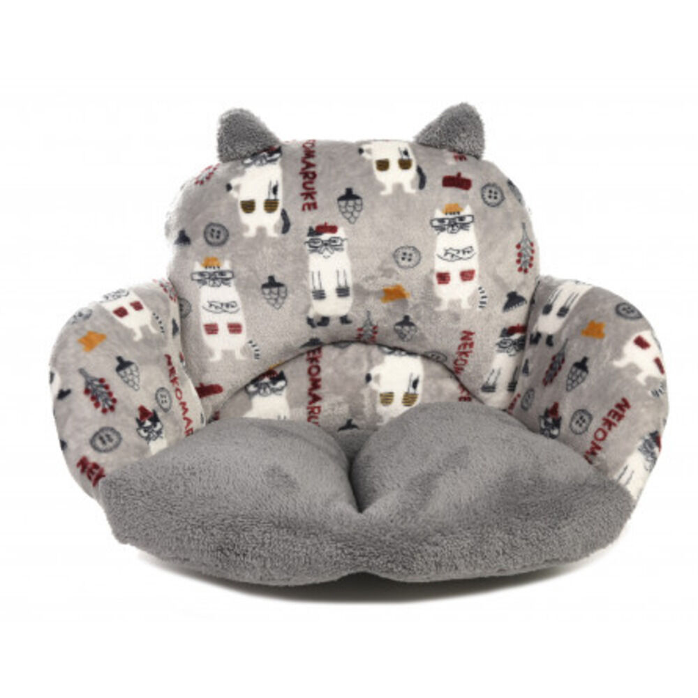 BACKYARD FAMILY「モケモケット 包まる 座布団 アニマル 通販 包まる座布団 クッション 包み込む 暖かい もこもこ」|その他|グレー1