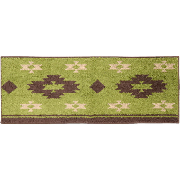 BACKYARD FAMILY「キッチンマット 120 通販 45x120cm 台所マット マット ズレ防止 洗濯機で丸洗い」|その他|グリーン1