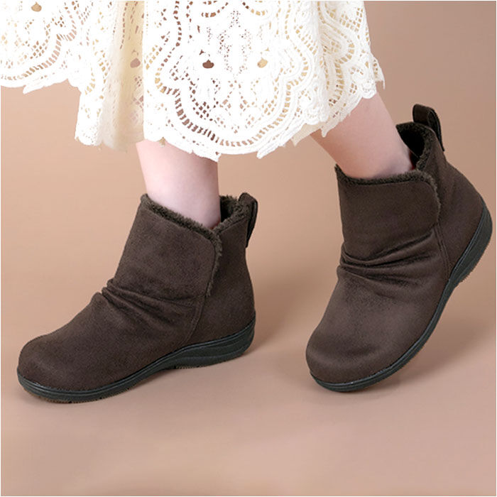 BACKYARD FAMILY「パンジー ブーツ pansy 4690 通販 ショートブーツ 婦人靴 レディース シューズ 幅広」|ショートブーツ|