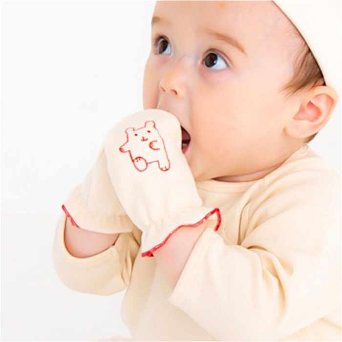 BACKYARD FAMILY「POMPKINS ポプキンズ ミトン オーガニック ベビー 通販 日本製 手袋 てぶくろ 刺しゅう」|その他ベビー用品|