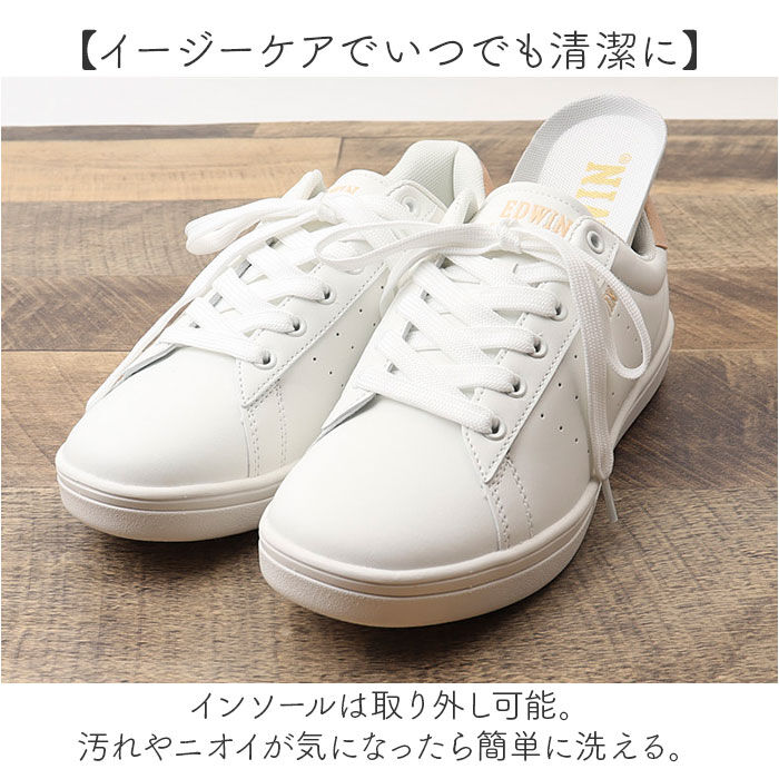 BACKYARD FAMILY「EDWIN スニーカー EDW4328 エドウィン 通販 レディース ローカットスニーカー 軽量」|スリッポン|