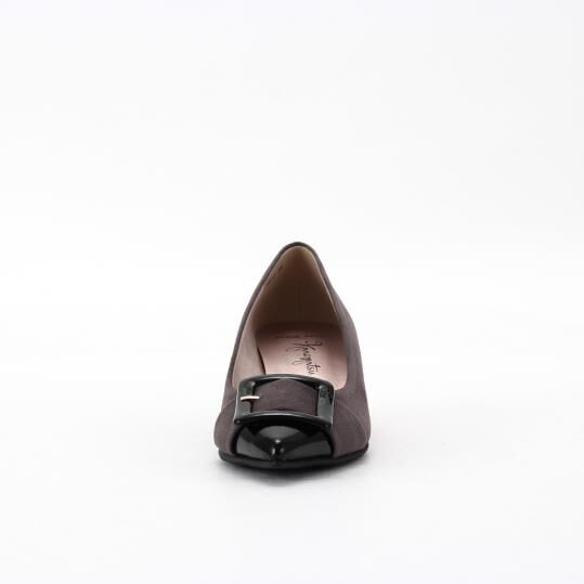 銀座かねまつ「LSDT2555SUEENAGRYBLK　【本革】【防水】アクアベルパンプス」|パンプス|