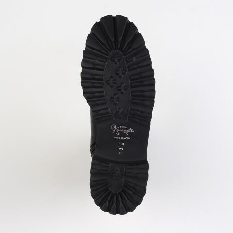 銀座かねまつ「RMWA2563PS1BLK　【本革】【Eウィズ】ターンロックモチーフブーツ」|ショートブーツ|