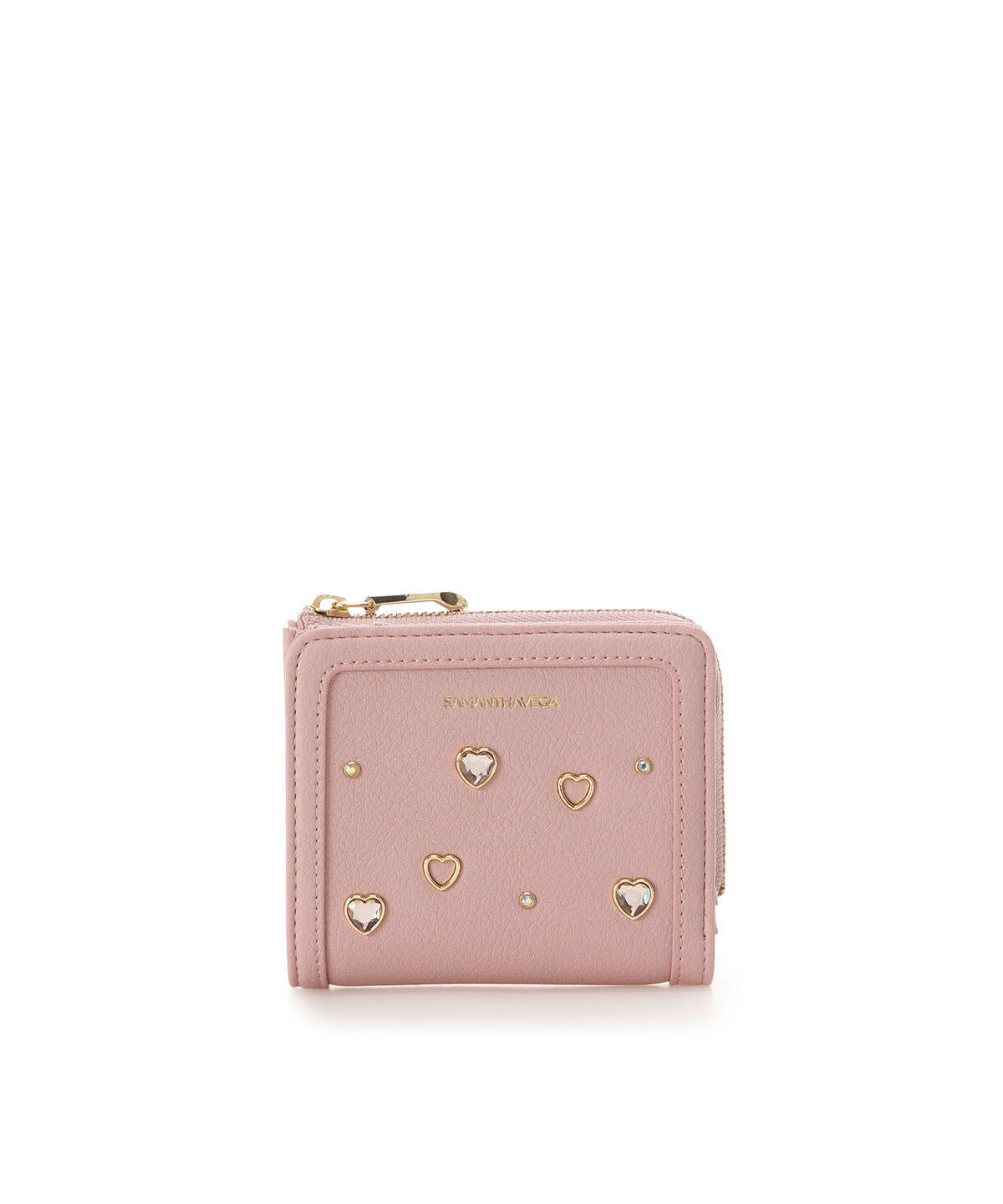 Samantha Vega「ビジューハート折財布」|財布|ピンク