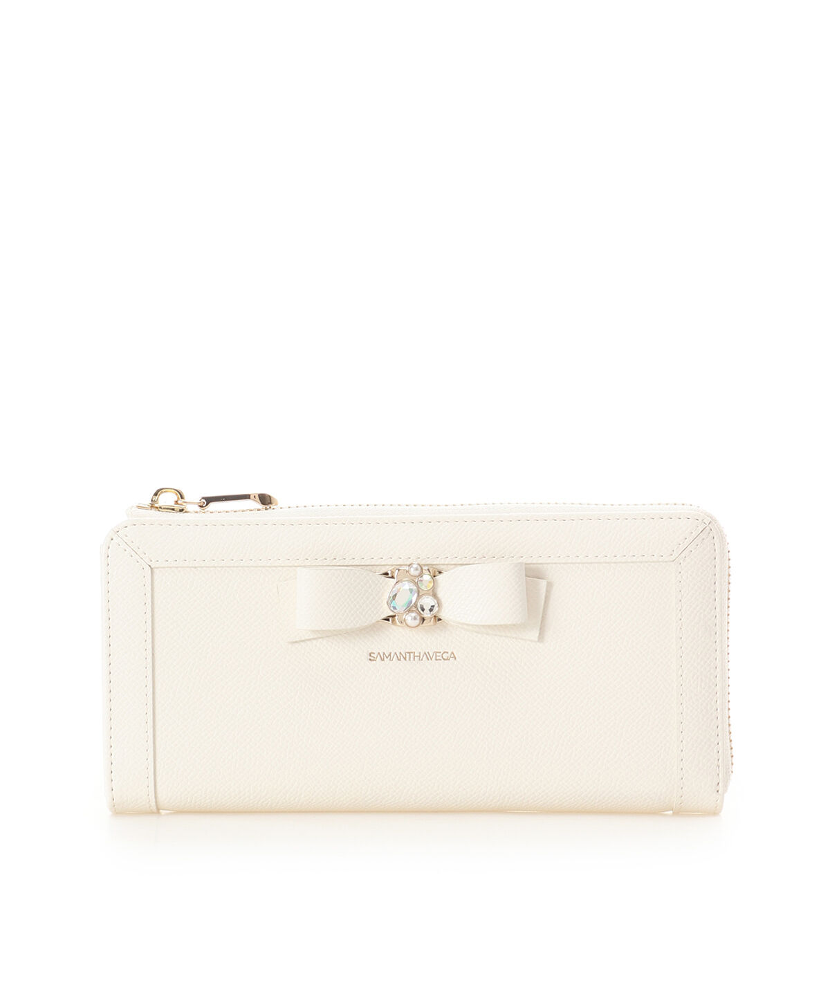 Samantha Vega「ジュエルリボン長財布」|財布|ホワイト