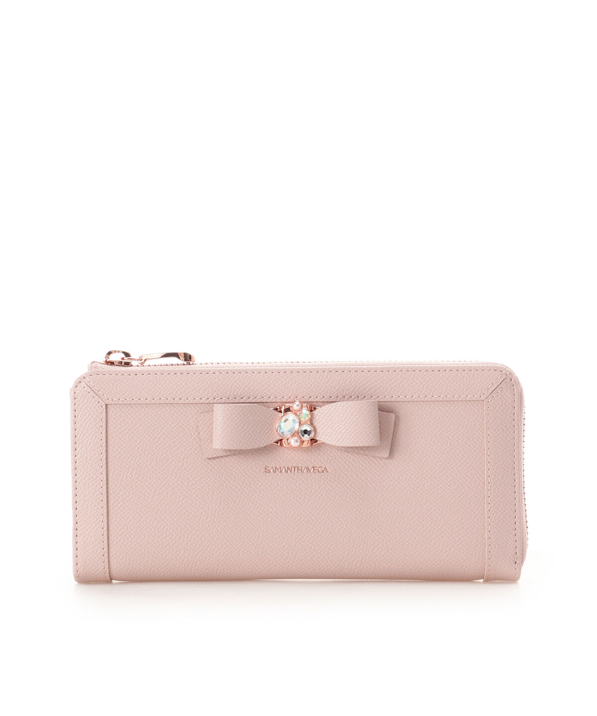 Samantha Vega「ジュエルリボン長財布」|財布|ピンク