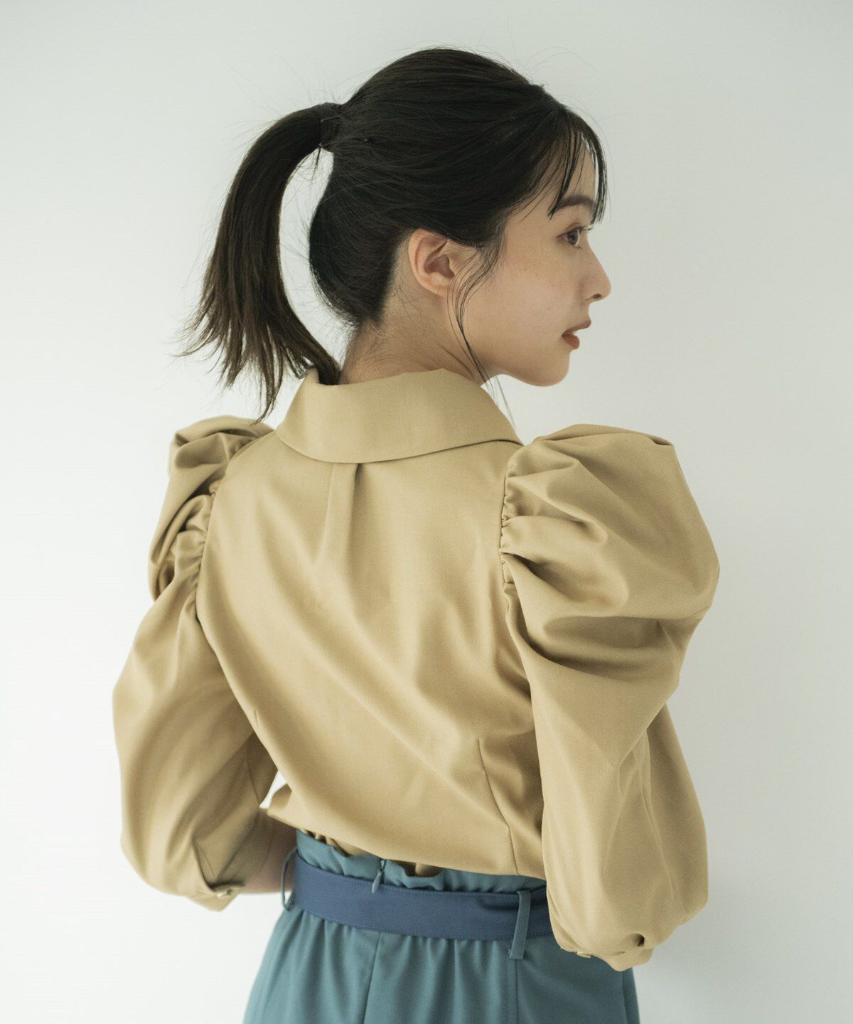 REDYAZEL「パワーショルダー襟付きブラウス」|シャツ・ブラウス|