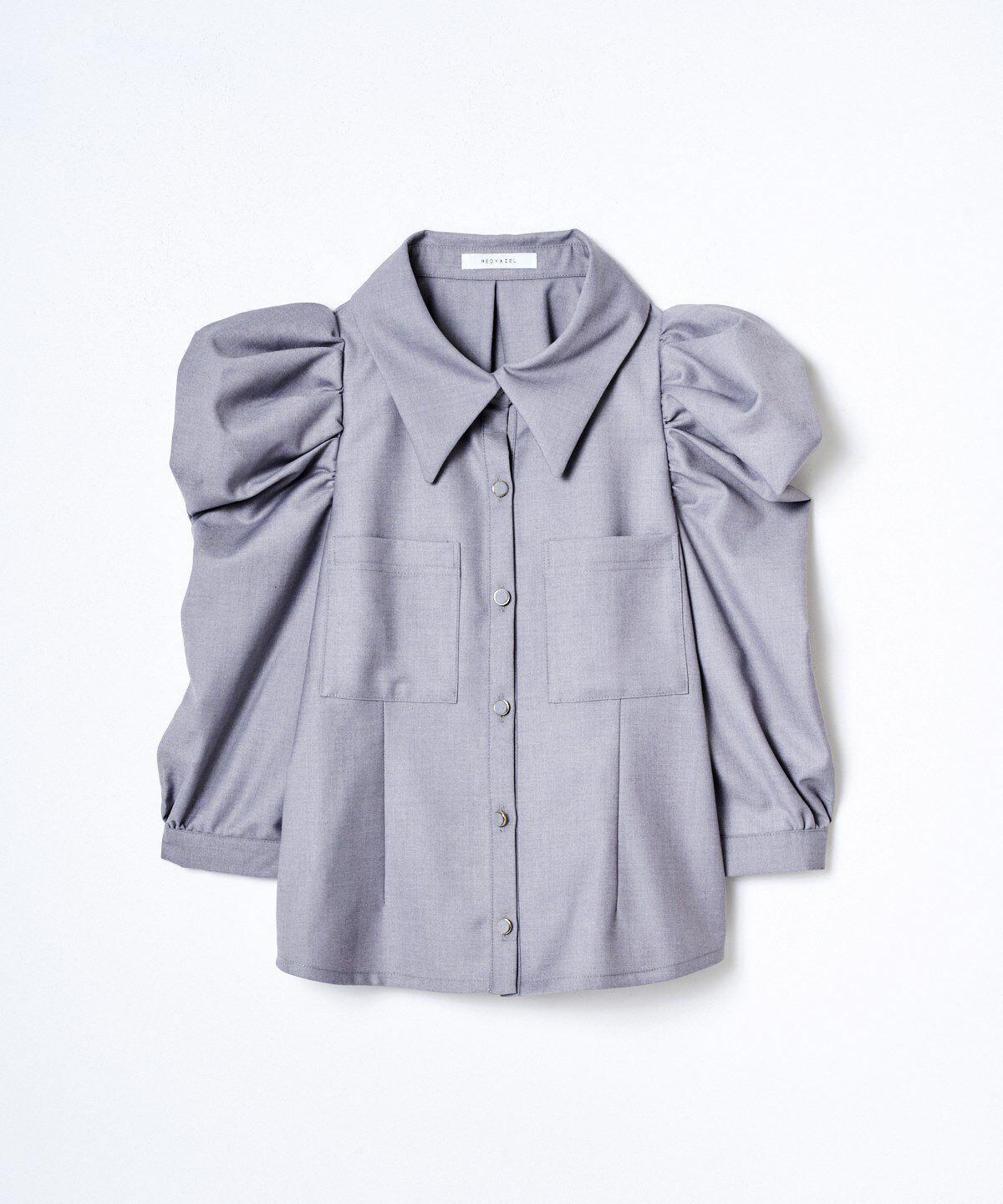 REDYAZEL「パワーショルダー襟付きブラウス」|シャツ・ブラウス|