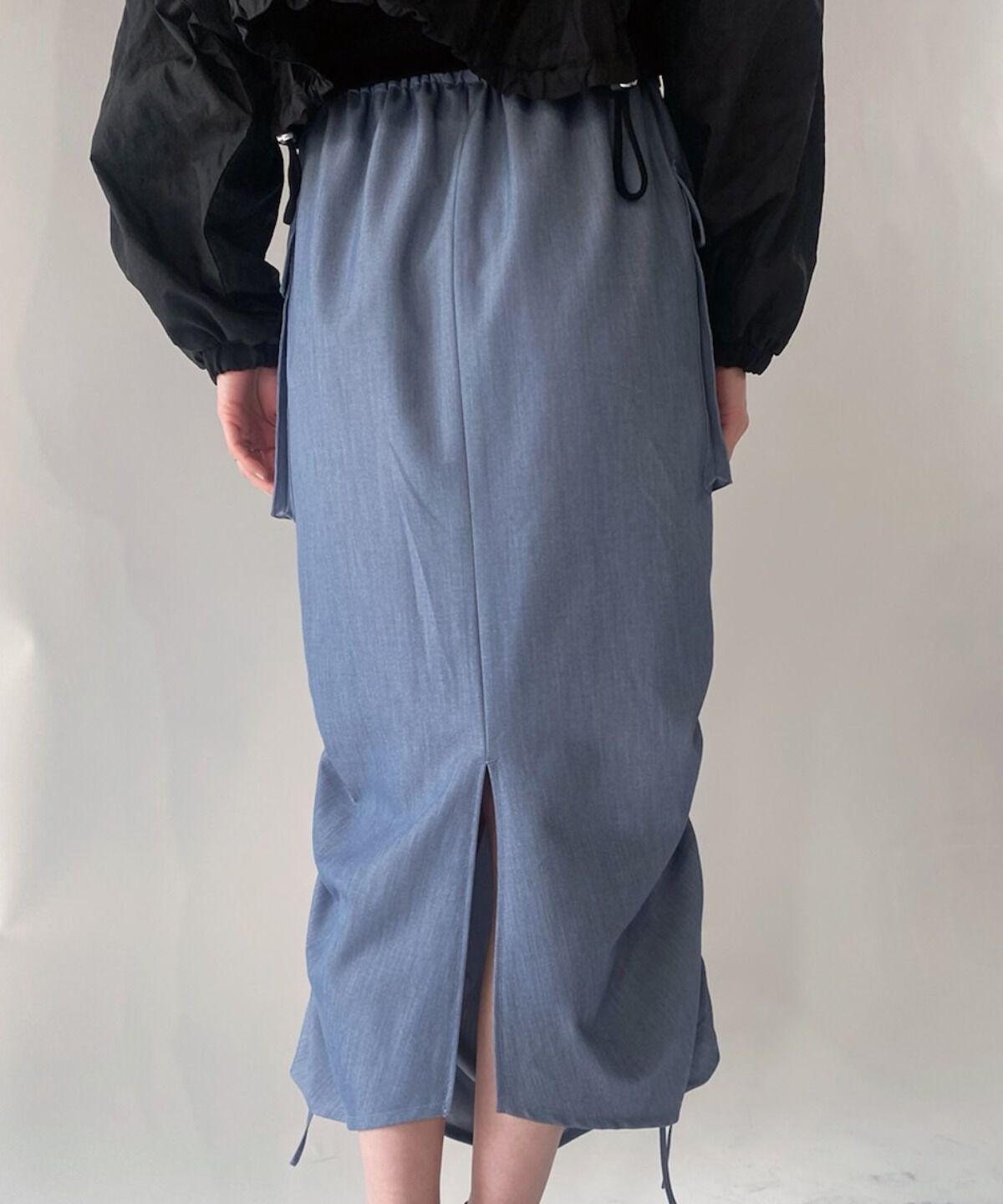 REDYAZEL「ミリタリーポケットデザインドロストマキシスカート」|タイト|