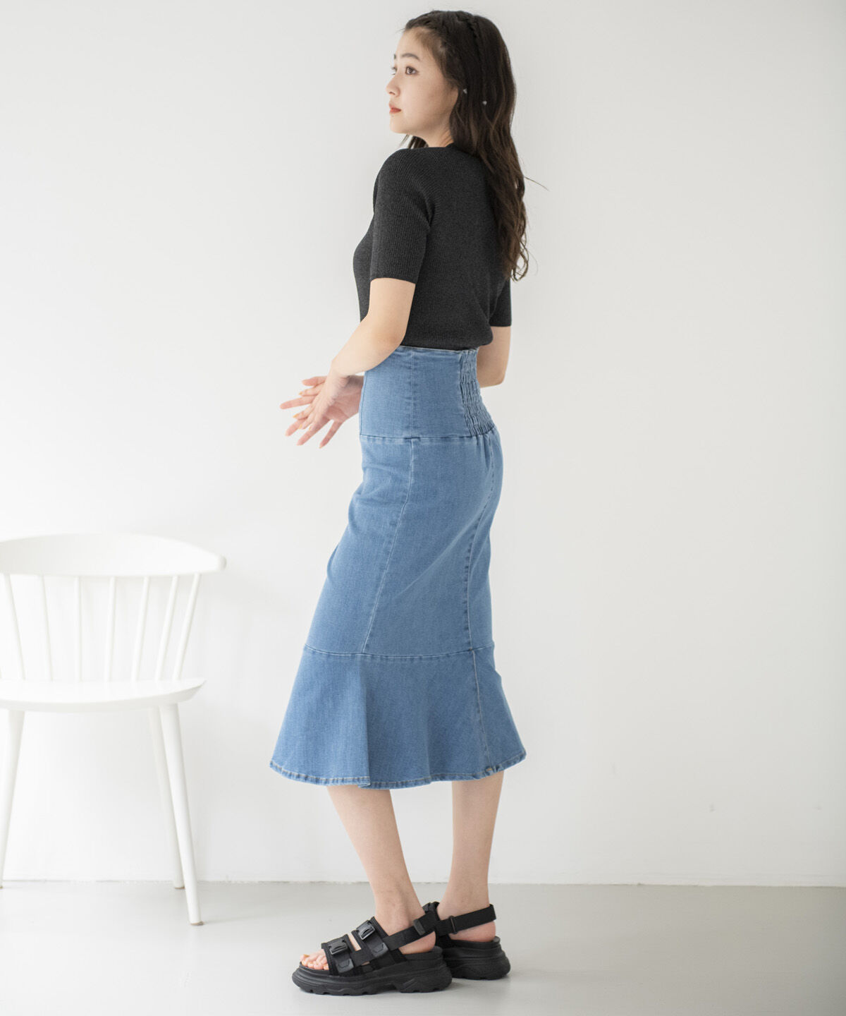 REDYAZEL「デニムマーメイドスカート」|スカート|