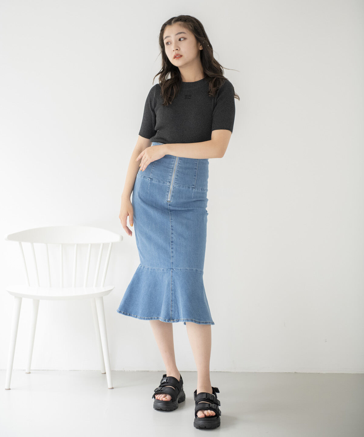 REDYAZEL「デニムマーメイドスカート」|スカート|