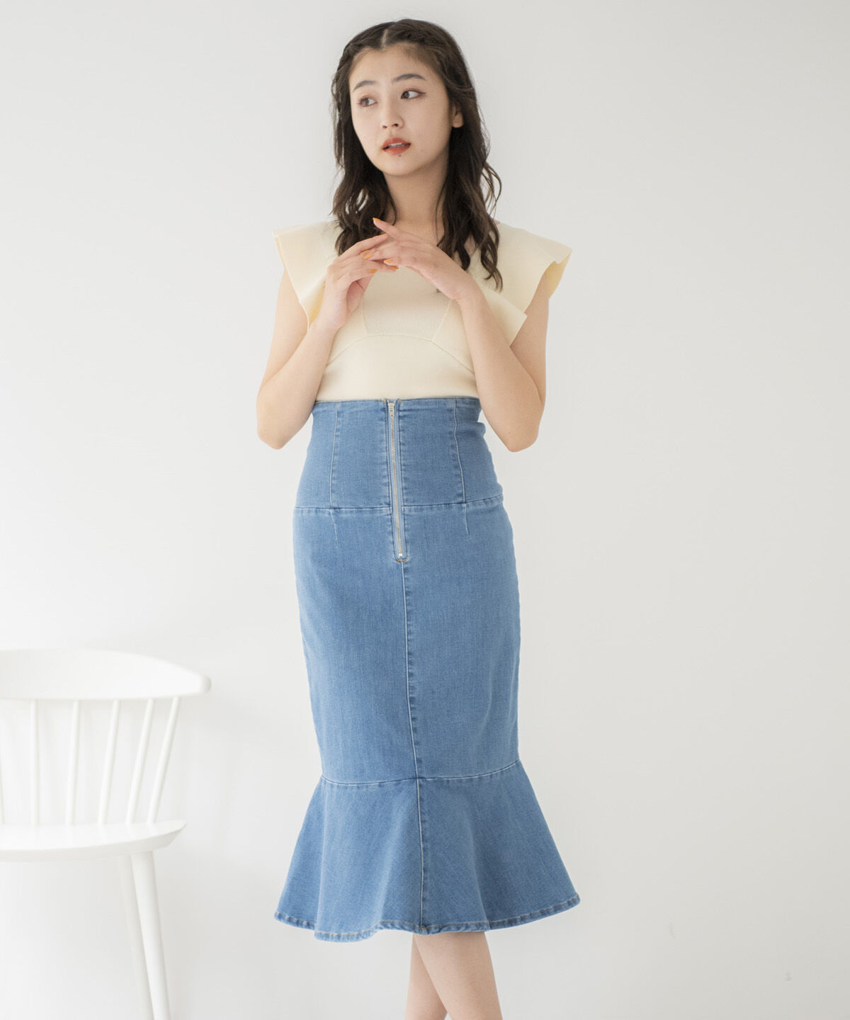 REDYAZEL「デニムマーメイドスカート」|スカート|