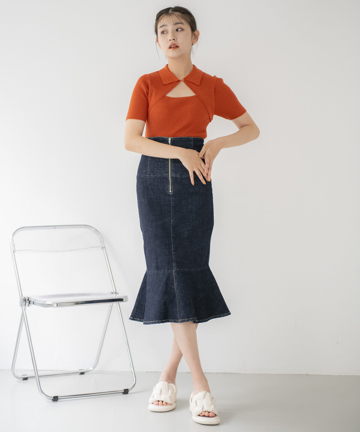 REDYAZEL「デニムマーメイドスカート」|スカート|